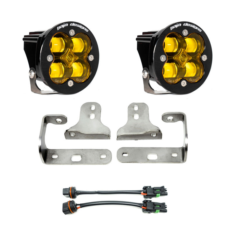 Baja Designs 2018+ Wrangler JL Rubicon Sport Fog Light Pocket Kit - Amber