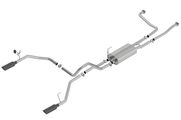Borla Catback Exhaust for 16-19 Nissan Titan 5.6L V8 - S-Type with Black Chrome Tips