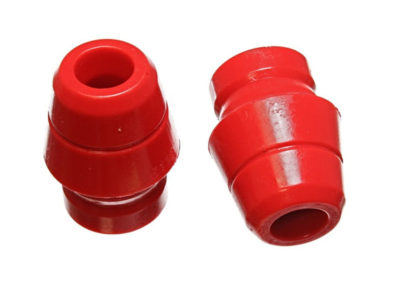 Energy Suspension Jeep Wrangler YJ/TJ Red Front Bump Stop Set (2 Pieces, 1997-2006)