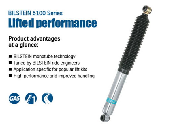Bilstein 5100 Series Rear Monotube Shock Absorber for 2000-2005 Ford Excursion