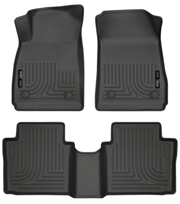 Husky Liners Weatherbeater Floor Liners for 2014 Chevrolet Impala - Front & Second Seat - Black
