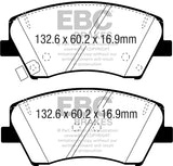 EBC 2017+ Hyundai Elantra 1.4L Turbo Greenstuff Front Brake Pads