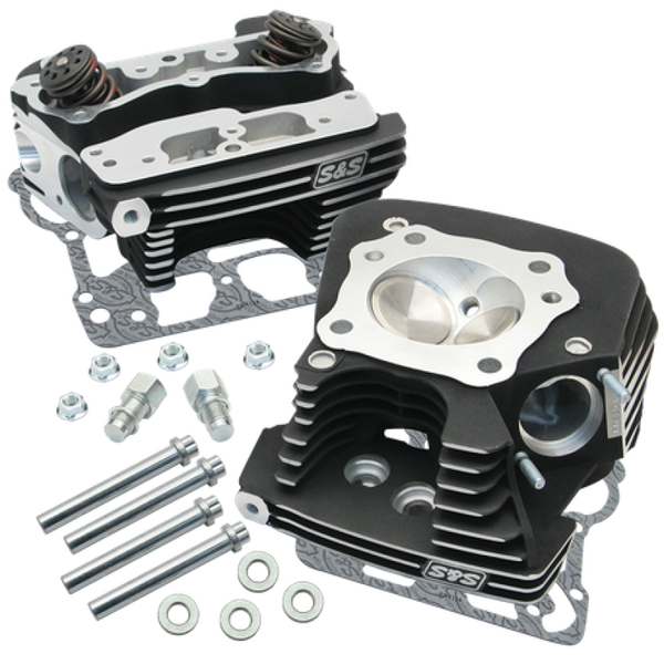 S&S Cycle 08-16 Touring Super Stock 89cc Cylinder Head Kit - Wrinkle Black