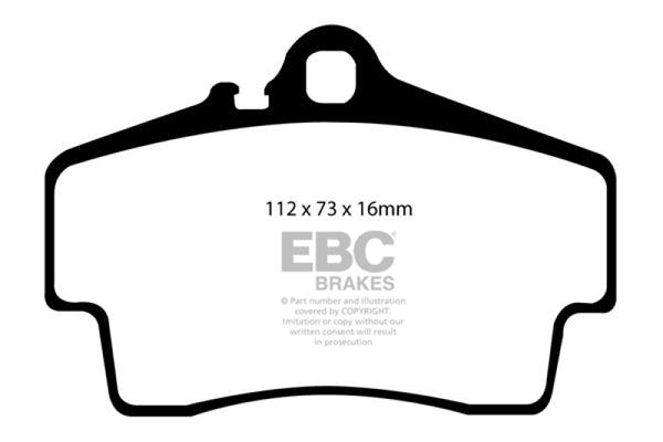 EBC Yellowstuff Rear Brake Pads for 98-05 Porsche 911 (996) 3.4 Carrera 2