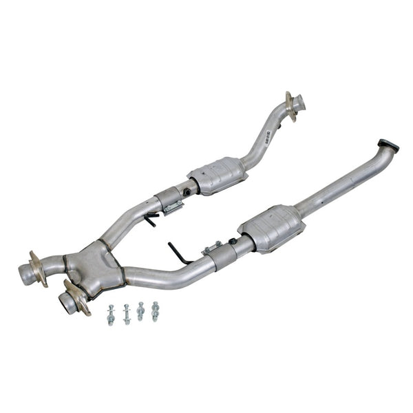 BBK High Flow X-Pipe w/ Catalytic Converters 2.5in for 1996-1998 Mustang Cobra 4.6L 4V