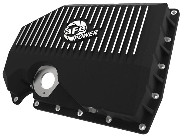 aFe 05-19 VW 1.8L/2.0L w/ Oil Sensor Engine Oil Pan Black POWER Street Series w/ Machined Fins