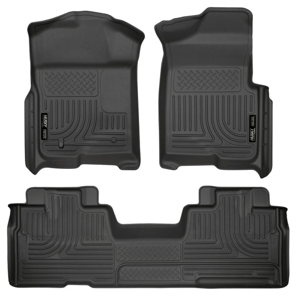 Husky Liners WeatherBeater Black Floor Liners for 2009-2012 Ford F-150 Super Cab