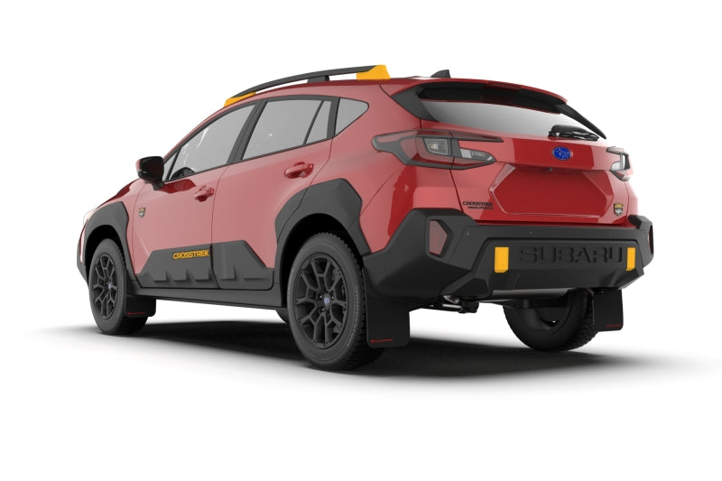 Rally Armor - 2024 Subaru Crosstrek (Wilderness Only) Black UR Mud Flap W/White Logo No Drilling Req