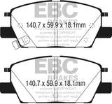 EBC 2016+ Chevrolet Malibu 1.5L Turbo (Elec PB) Greenstuff Front Brake Pads