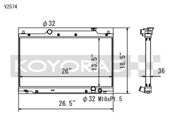 Koyo 02-05 Honda Civic Si 2.0L EP3 (MT) Radiator