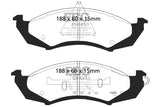 EBC 89-91 Ford Thunderbird 3.8 Yellowstuff Front Brake Pads