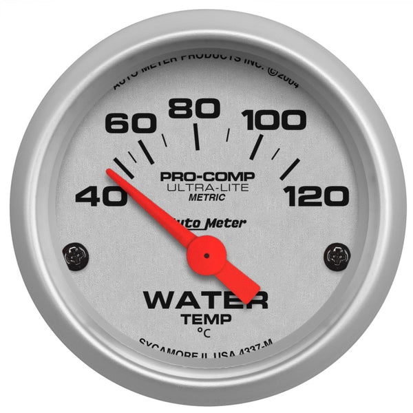 AutoMeter Ultra-Lite 52mm Electronic Water Temp Gauge 40120C (Short Sweep)