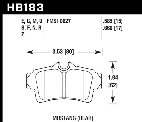 Hawk HP+ High Performance Street Brake Pads