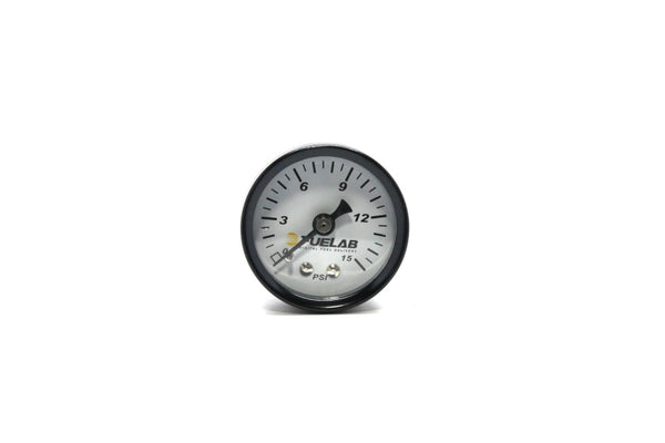 Fuelab 1.5" Carburetor Fuel Pressure Gauge - 0-15 PSI Range