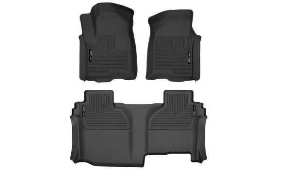 Husky Liners 2019-2024 Chevy Silverado 1500 / GMC Sierra 1500 X-Act Floor Liner Set - Black