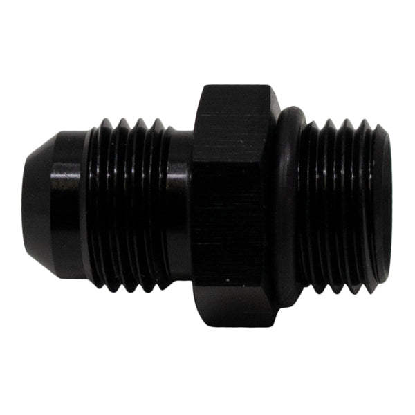 DeatschWerks 6AN ORB Male to 6AN Male Flare Adapter with O-Ring  Matte Black