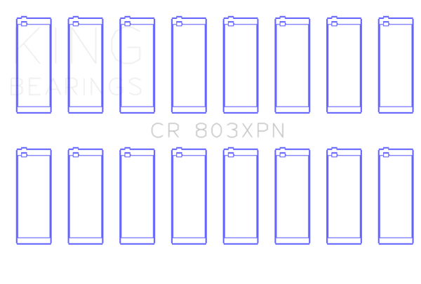 King Engine Bearings 55-67 Ford 265/283/302/327 V8 Performance Rod Bearing Set - Size STD
