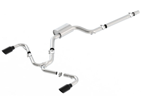 Borla Catback Exhaust System for 2018 Volkswagen GTI (MK7.5) 2.0T AT/MT - S-Type with Black Chrome Tips