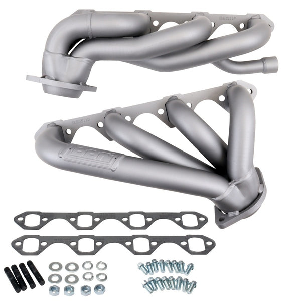 BBK Shorty Unequal Length Exhaust Headers 1-5/8" Titanium Ceramic for Ford F-150 5.8L 351 (1987-1995)