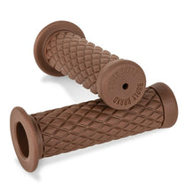 Load image into Gallery viewer, Burly Brand Rubber Diamondback Grips 1in - Brown