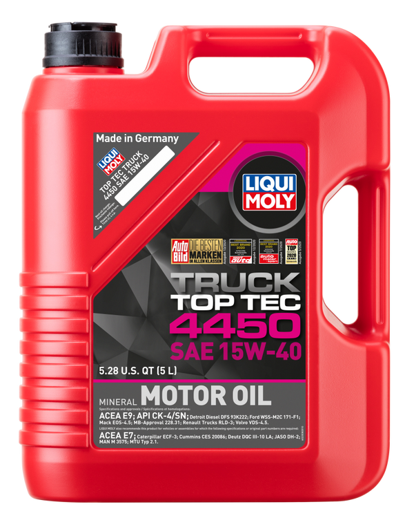 LIQUI MOLY 5L Top Tec Truck 4450 Motor Oil SAE 15W40