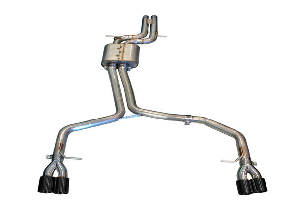 AWE Tuning Track Edition Catback Exhaust for Audi S5 4.2L V8 - Polished Silver Tips