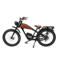 Cheetah Pro Aluminum Alloy E Bike Dual 30AH Lithium Batteries Retro Vintage Style Disc Brake Fat Tire Vintage Electric Bike