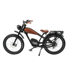 Load image into Gallery viewer, Cheetah Pro Aluminum Alloy E Bike Dual 30AH Lithium Batteries Retro Vintage Style Disc Brake Fat Tire Vintage Electric Bike
