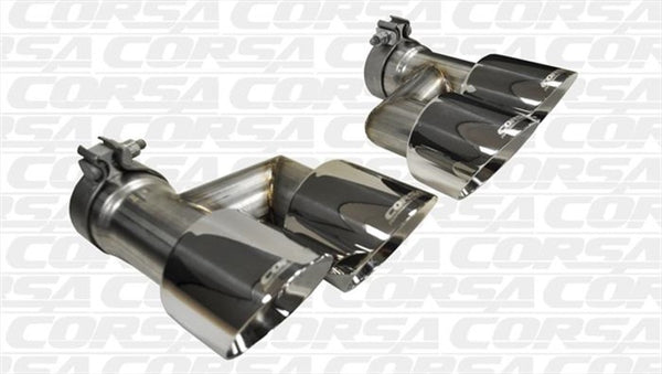 CORSA Performance Polish Quad Tips Kit for 2015-2017 Ford Mustang GT 5.0
