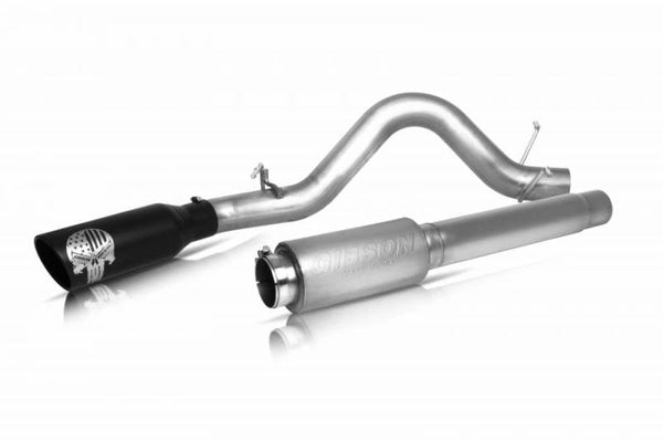 Gibson 07-19 Toyota Tundra SR5 5.7L Cat-Back Single Exhaust - Stainless Steel Patriot Skull Series