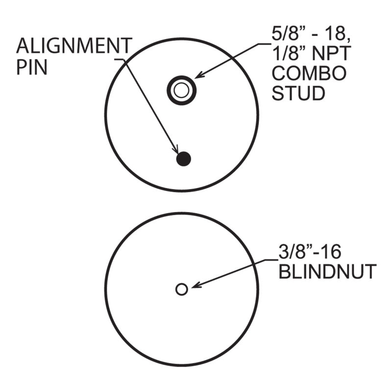 Firestone Ride-Rite Replacement Bellow 268C 5/8CF 1/2PIN BN (W217606766)