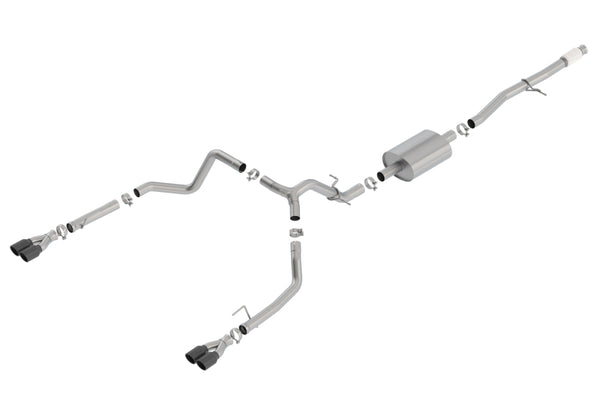 Borla S-Type Cat-Back Exhaust for 2019 Chevy Silverado 1500 5.3L V8 with Quad BC Round Tips