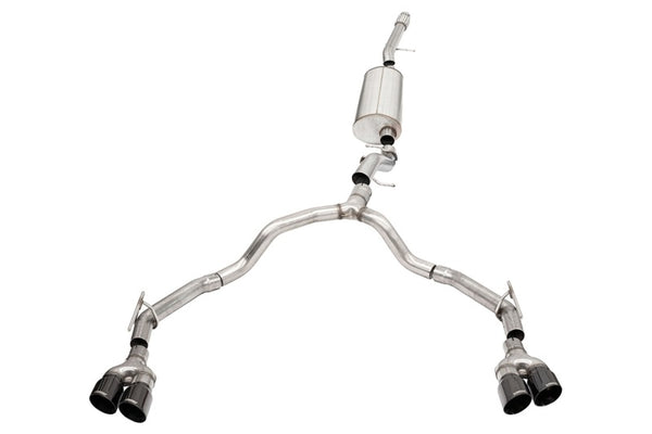 CORSA 2021-2025 Suburban / Yukon XL 6.2L 4WD Dual Rear Cat-Back Exhaust - 3in to 2.75in with 4in BLK Tips