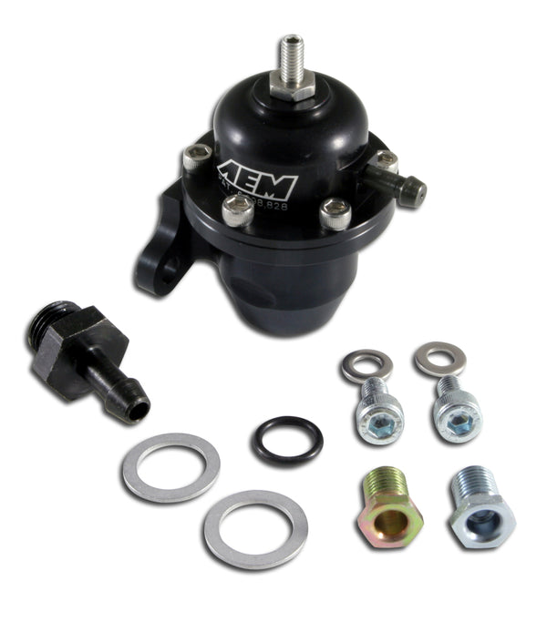 AEM Adjustable Fuel Pressure Regulator Black Honda/Acura 19962005 Up to 1000HP (25-301BK)