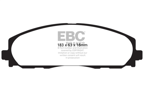 EBC Extra Duty Front Brake Pads for 2016+ Chrysler Pacifica 3.6L