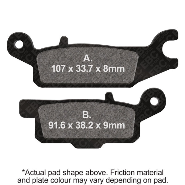 EBC 09-14 Yamaha YFM 550 Grizzly FI 4WD Auto Rear Left FA-SFA-TT-X Brake Pads