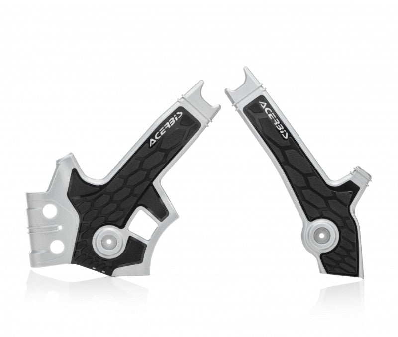 Acerbis 96+ Suzuki DR650 Frame Guards- X-Grip - Gray/Black