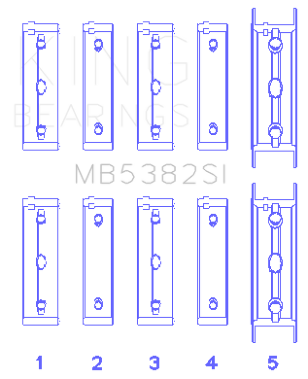 King Engine Bearings Subaru EJ20/EJ22/EJ25 (Incl. Turbo) Main Bearing Set - Size +0.25mm