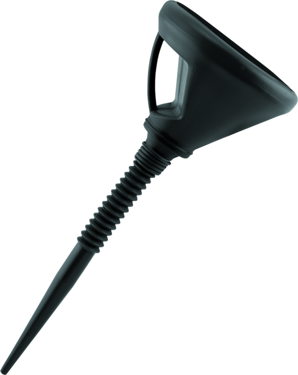 BikeMaster Flexible-Spout Funnel with Debris Screen (Black)