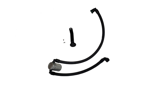 J&L 2024-2025 Ford Mustang 5.0L Clear Anodized Oil Separator 3.0 PCV Side