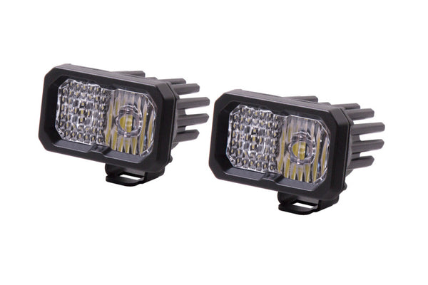 Diode Dynamics Stage Series 2in LED Pod Sport - White Combo Standard ABL (Pair)