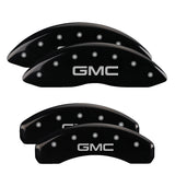 MGP 21-22 GMC Yukon/XL Set of 4 Caliper Covers Engraved Front & Rear GMC Black w/ Silver Characters