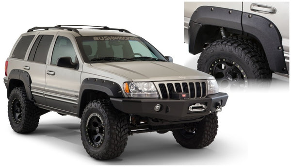 Bushwacker Cutout Style Fender Flares for 99-04 Jeep Grand Cherokee - Black (2pc)
