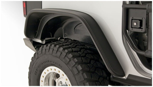 Bushwacker Flat Style Fender Flares for 2007-2018 Jeep Wrangler 2-Door - Black
