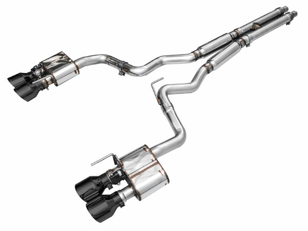 AWE SwitchPath Catback Exhaust w/ Quad Diamond Black Tips for 2024 Ford Mustang Dark Horse S650 RWD