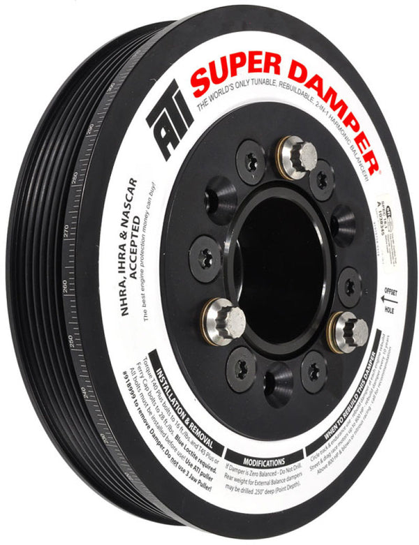 ATI 7.48in Lightweight Crankshaft Damper 6/4 Groove for 20092015 Cadillac CTS-V (Excl SC Pulley)