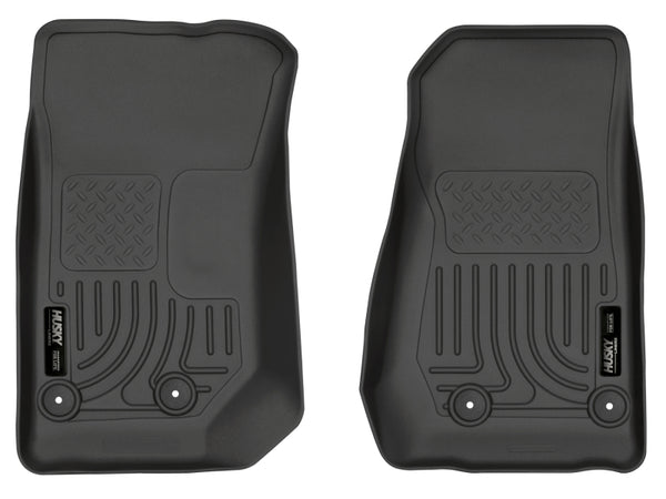 Husky Liners Weatherbeater Black Front Floor Liners for 2014 Jeep Wrangler 2/4 Door