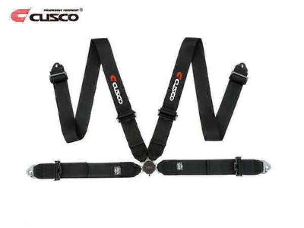 Cusco Universal 4-Point Racing Harness - Black (3in Shoulder & Lap, Eyebolts)