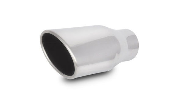 Vibrant 4.5in x 3in Oval SS Exhaust Tip (Single Wall Angle Cut Rolled Edge)