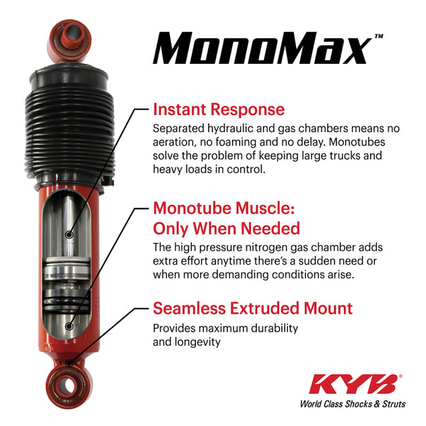 KYB Shocks & Struts Monomax Rear CHEVROLET Silverado K and V - Series 1/2 Ton (4WD) 1999-07 K and V